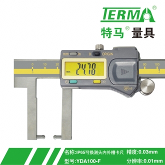 YDA100F可换测头内外槽数显卡尺